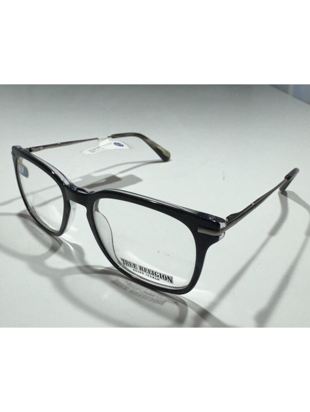 True Religion TRUT009FW520BLK Black Rectangular Eyeglass Frames 52-19-140 Unisex